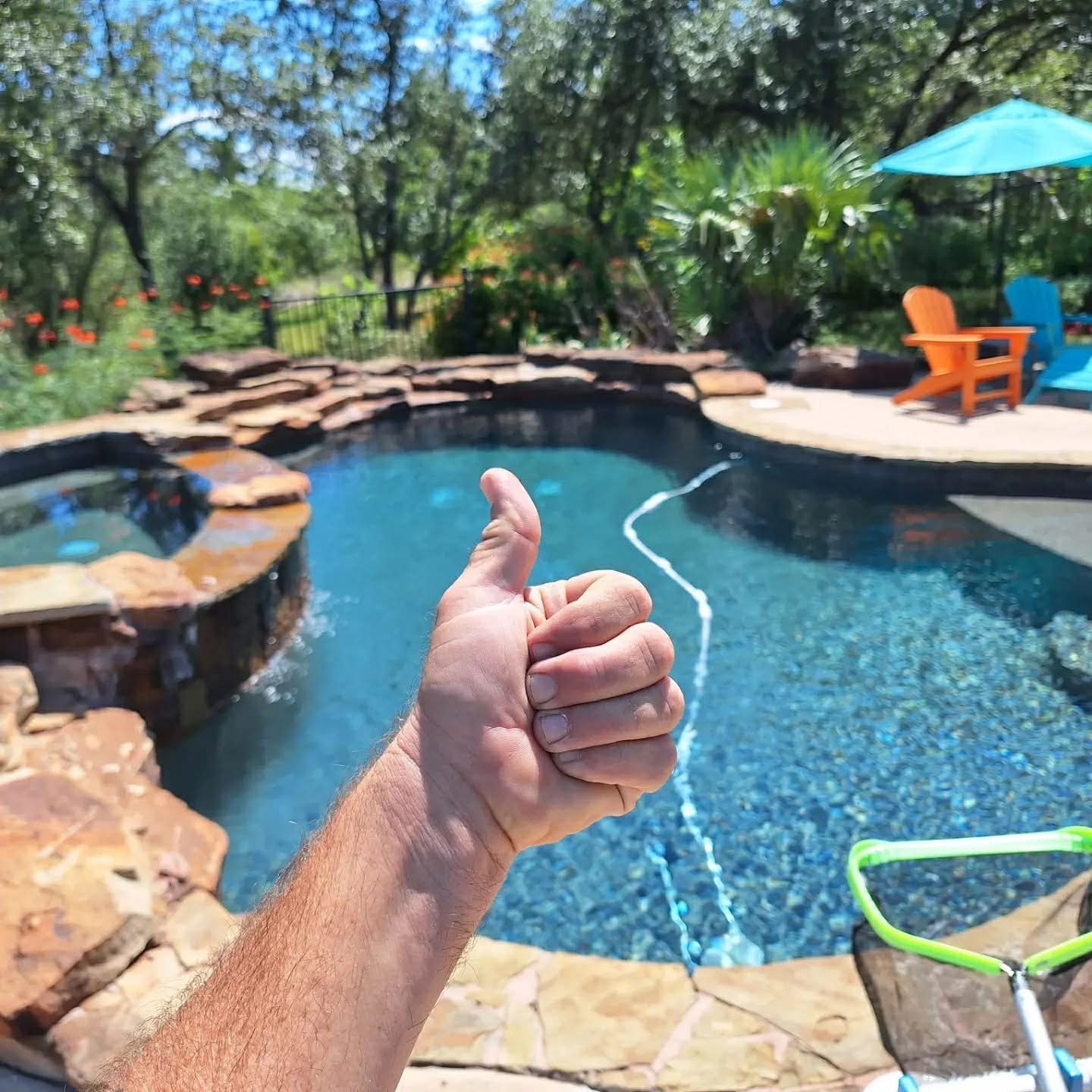 Clean pool with healthy water balance — Cedar Park TX weekly service