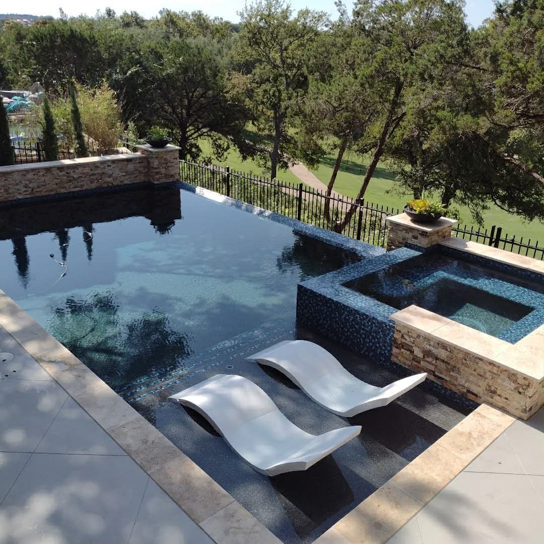 Residential pool cleaned and balanced by The Pool Police — Hill Country Austin
