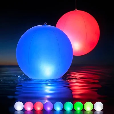 HAPIKAY Solar Floating Pool Lights (2 Pack)